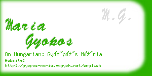 maria gyopos business card